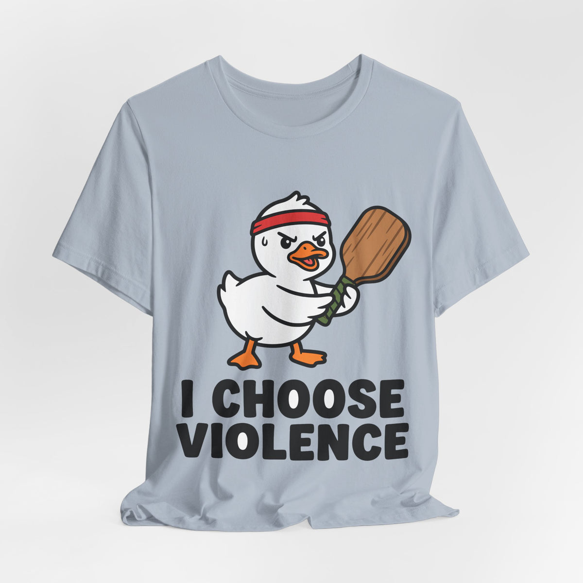 I Choose Violence Duck Pickleball Shirt, Funny Angry Duck Paddle Tee, Pickleball Gift for Competitive Players