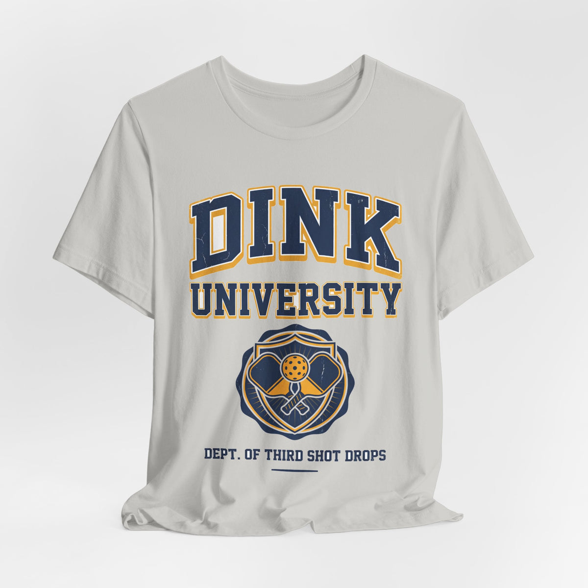 Dink University Pickleball Shirt, Dept of Third Shot Drops Varsity Tee, Funny College Style Gift for Pickleball Players