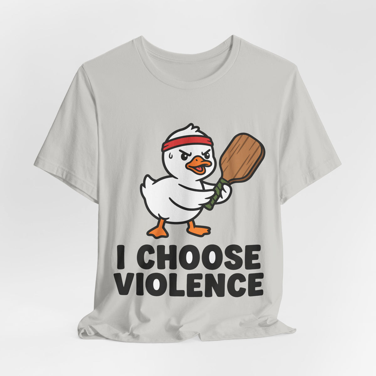 I Choose Violence Duck Pickleball Shirt, Funny Angry Duck Paddle Tee, Pickleball Gift for Competitive Players