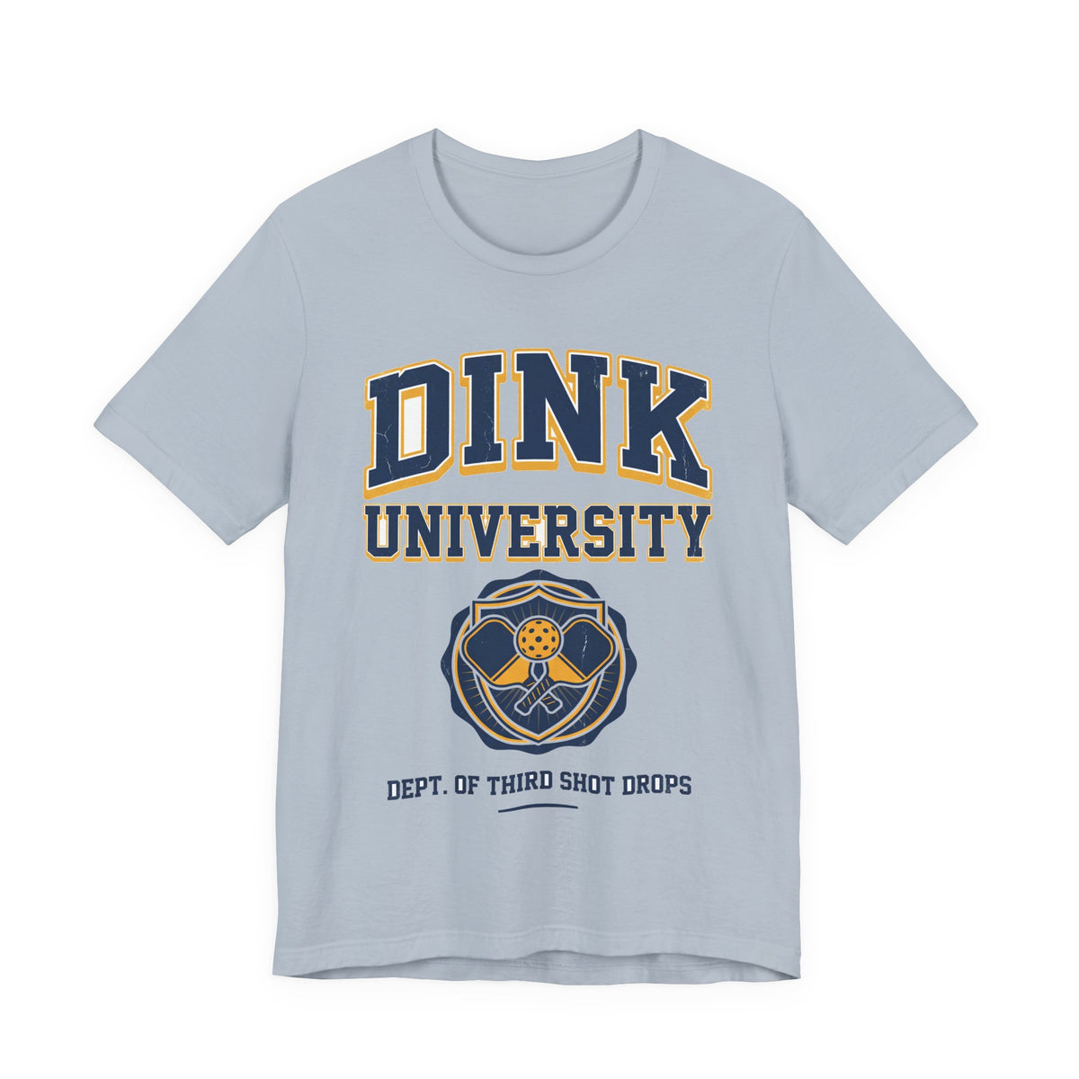 Dink University Pickleball Shirt, Dept of Third Shot Drops Varsity Tee, Funny College Style Gift for Pickleball Players