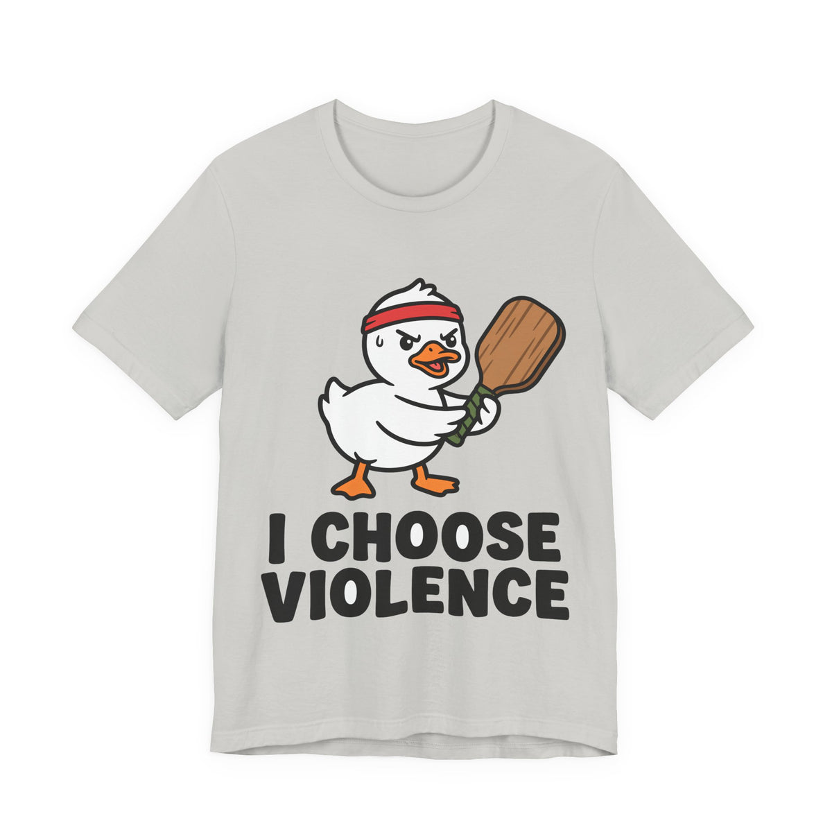 I Choose Violence Duck Pickleball Shirt, Funny Angry Duck Paddle Tee, Pickleball Gift for Competitive Players