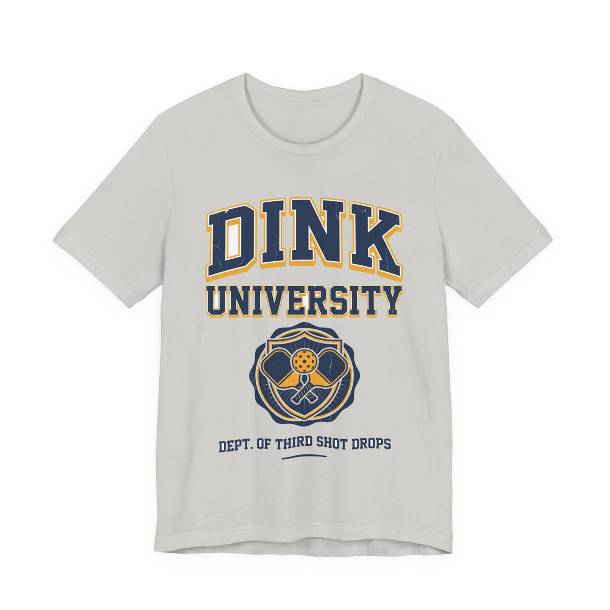 Dink University Pickleball Shirt, Dept of Third Shot Drops Varsity Tee, Funny College Style Gift for Pickleball Players