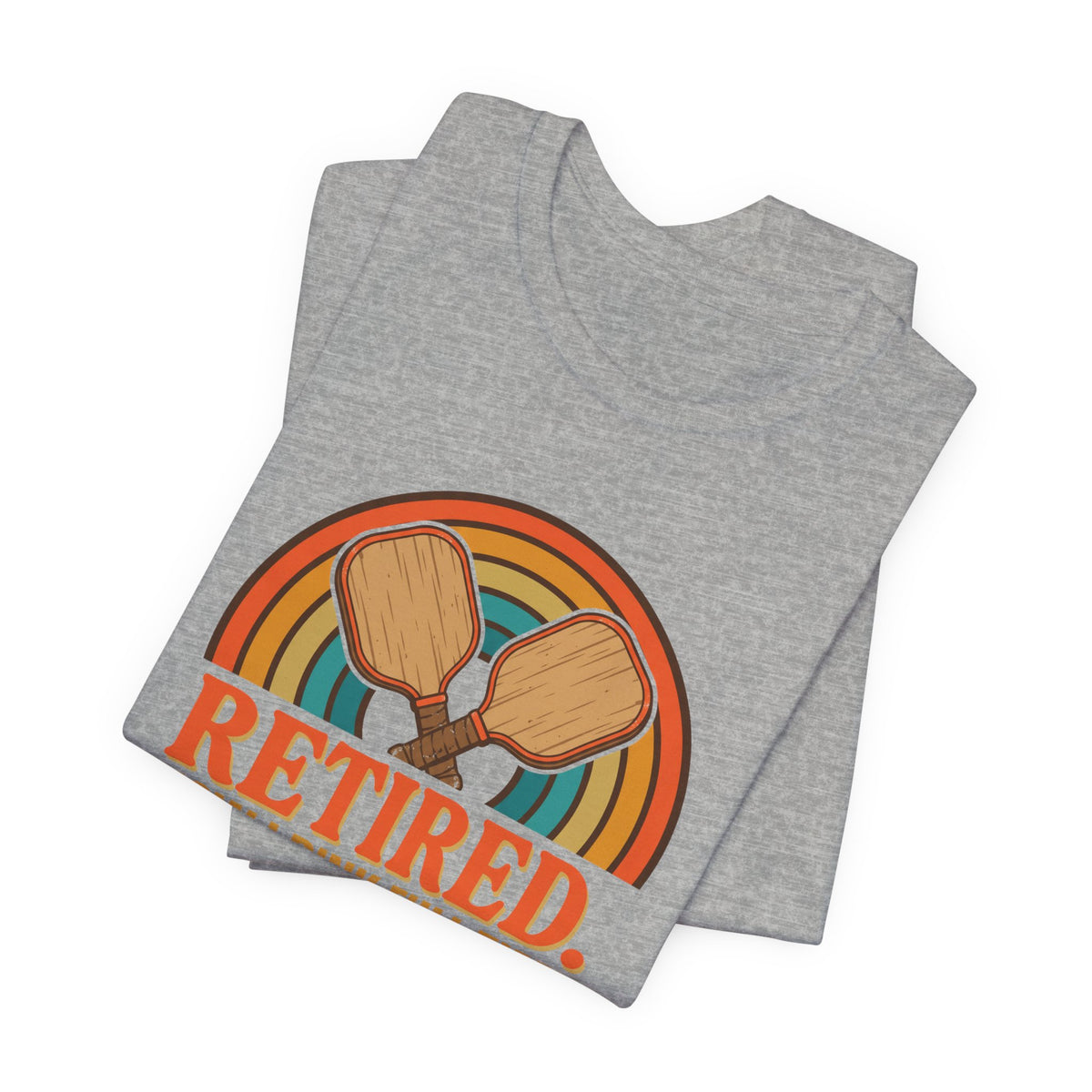 Retired Now I Dink Full Time Pickleball Shirt, Retro Rainbow Retirement Tee, Funny Pickleball Retirement Gift