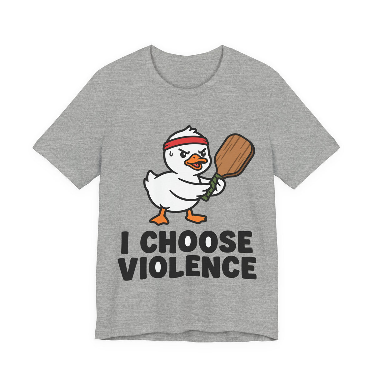 I Choose Violence Duck Pickleball Shirt, Funny Angry Duck Paddle Tee, Pickleball Gift for Competitive Players