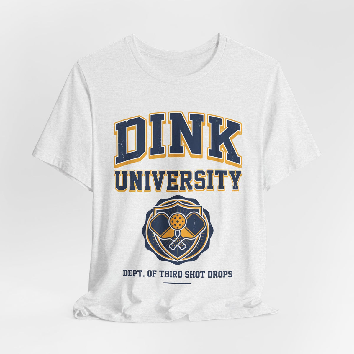 Dink University Pickleball Shirt, Dept of Third Shot Drops Varsity Tee, Funny College Style Gift for Pickleball Players